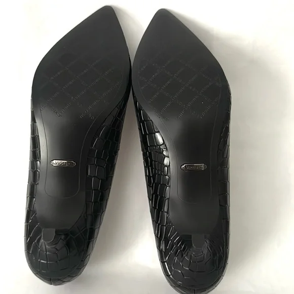 Vionic Kit Josie Croc Black Croc-Embossed Leather Women's Pumps 10 NWOB - Picture 11 of 12